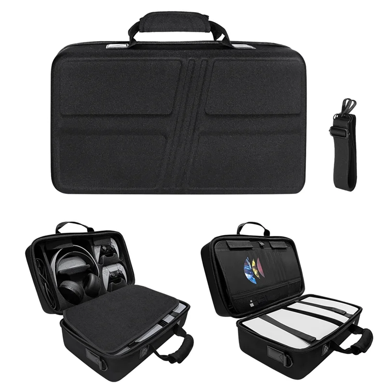 DN-Carrying Case For PS5 PRO Gaming Console Travel Storage Bag With Adjustable Shoulder Straps And Comfort Handle 4