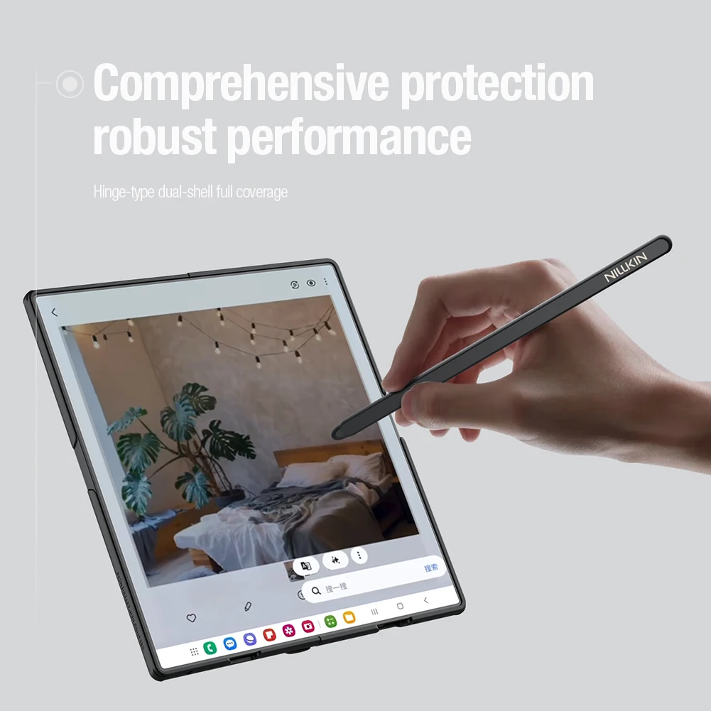 NILLKIN Magsafe Case For Samsung Galaxy Z Fold 7 5G Magnetic With S Pen Stylus Back Cover Anti Shockproof for Samsung Z Fold 7 4