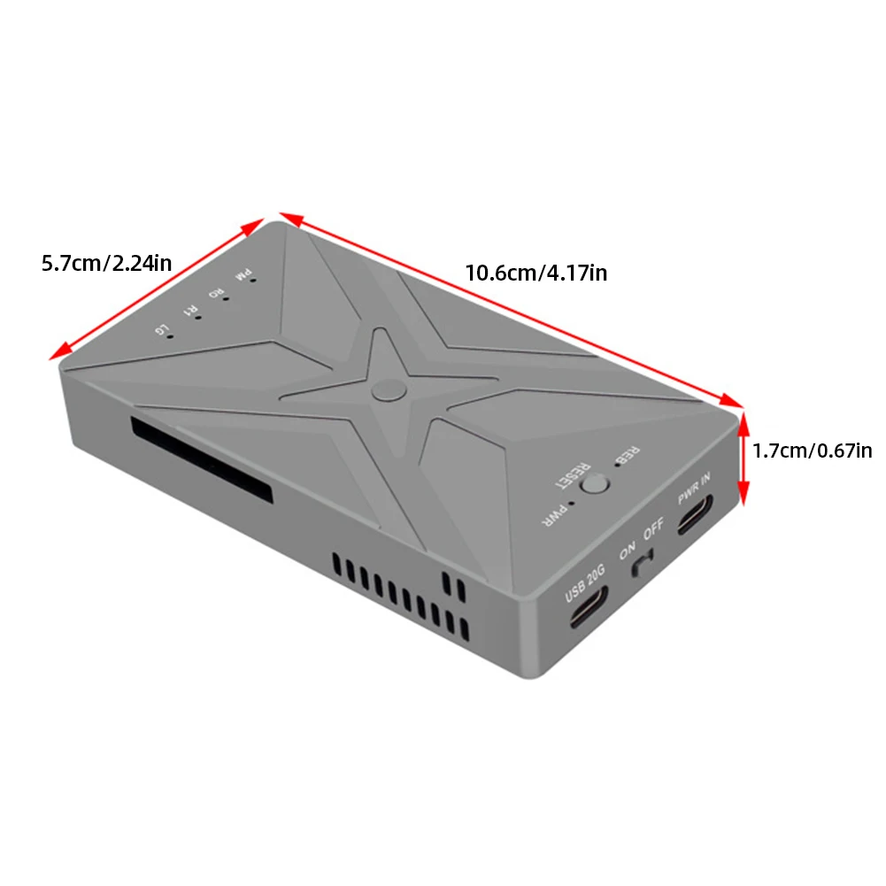 M.2 NVME Hard Disk Box Dual Bay RAID Mobile Hard Drive Case Type-C USB 3.2 Hard Drive Enclosure Gen 2 20Gbps for Laptop Tablet 6
