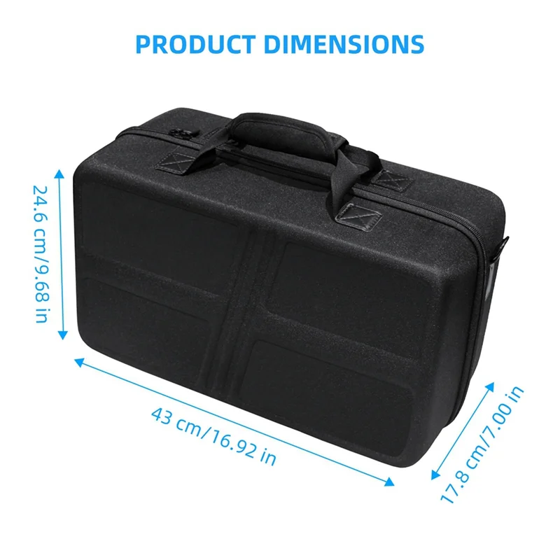 DN-Carrying Case For PS5 PRO Gaming Console Travel Storage Bag With Adjustable Shoulder Straps And Comfort Handle 6